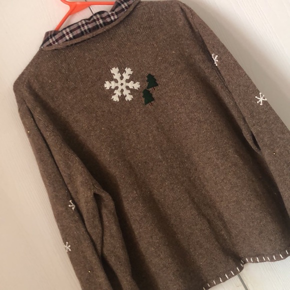 Woman’s VTG Y2k rare Christmas festive wool plaid blend patchwork jacket topper - Picture 10 of 11